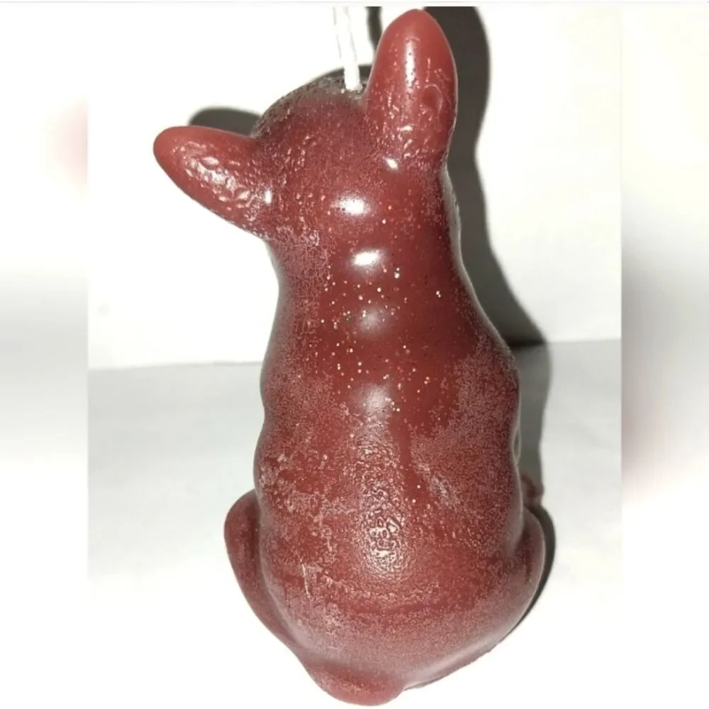 Hand crafted limited edition bull dog candle